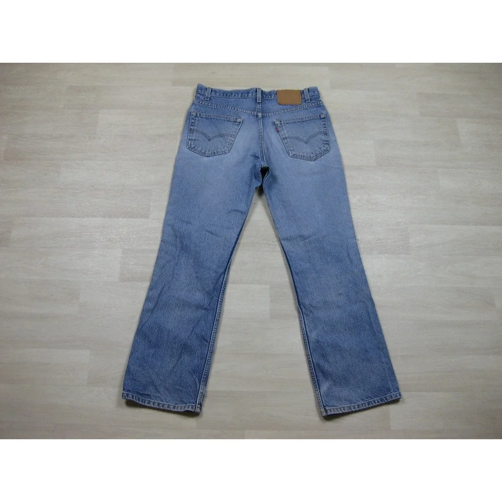 Vintage Y2K Levis 517 Cowboy Cut Jeans Mens (33x30) Distressed Saddleman Bootcut - Picture 10 of 14